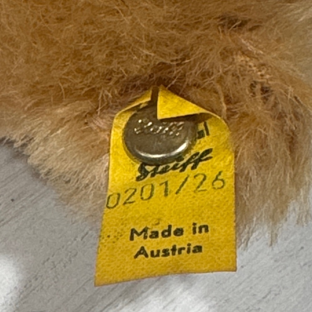 Vintage Steiff Teddy Bear 0201/26 w/ Button in Ear, Tags & Ribbon - Picture 5 of 8
